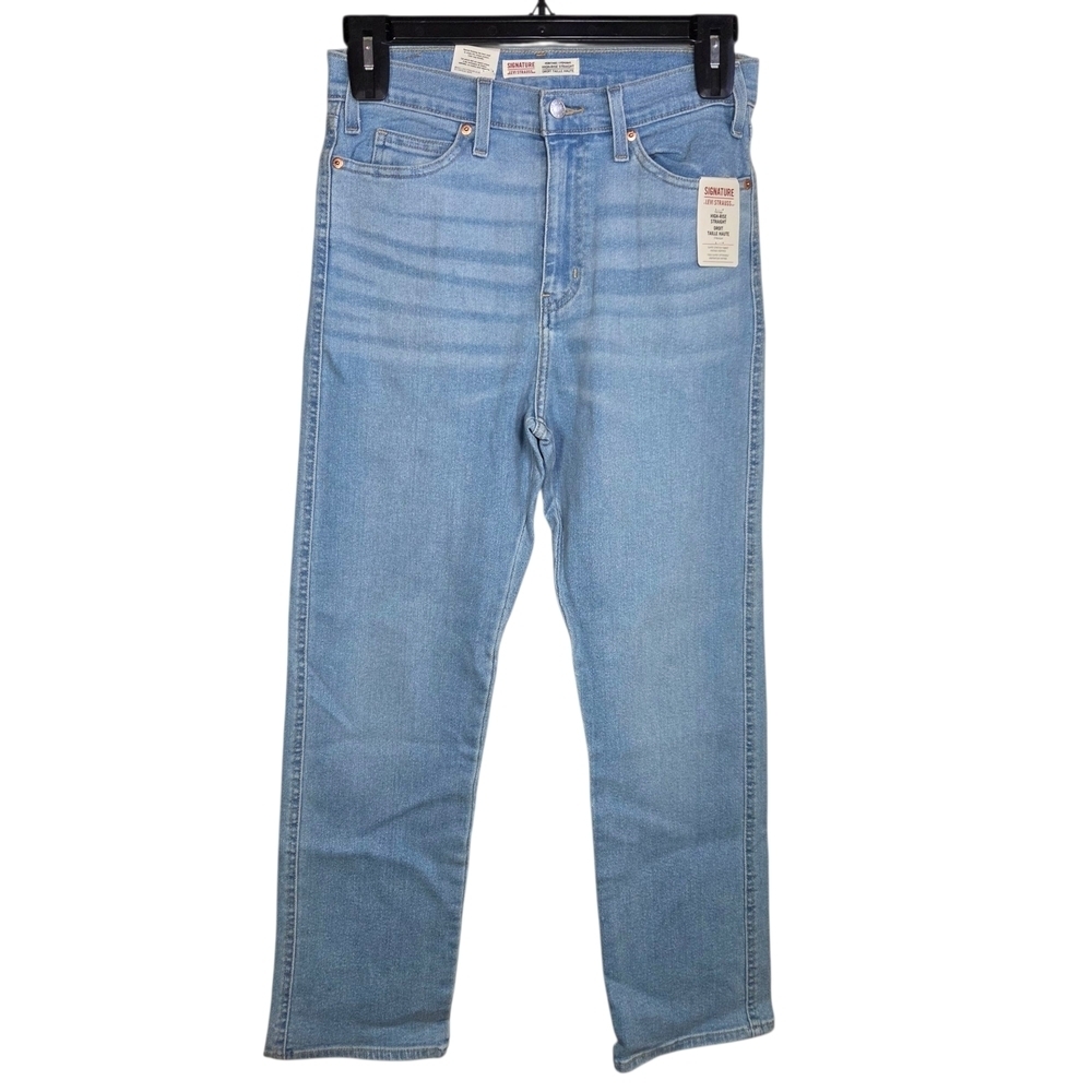 Signature By Levi's Women's High Rise Straight Leg Jean Size 8